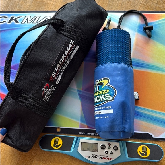 Cup Stacking Game Mat with timer - Picture 2 of 2